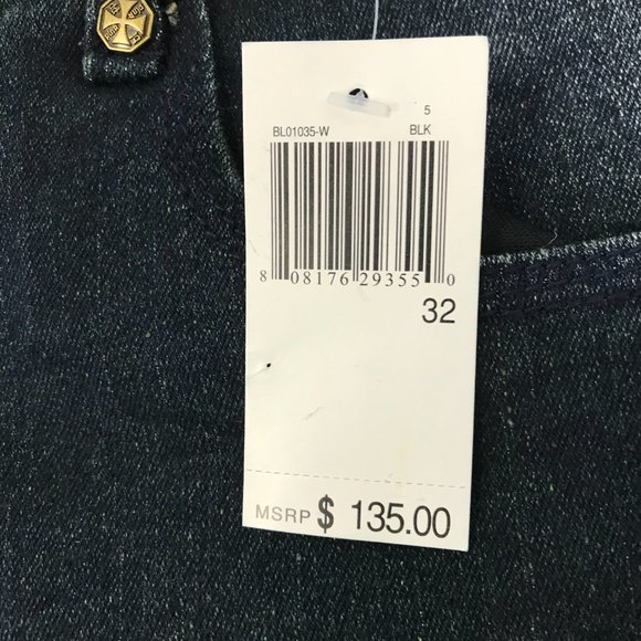 BLAC LABEL PINK Womens Jeans 32 X 32 Straight Leg Dark Wash 5% Spandex Retail135 - Picture 7 of 10